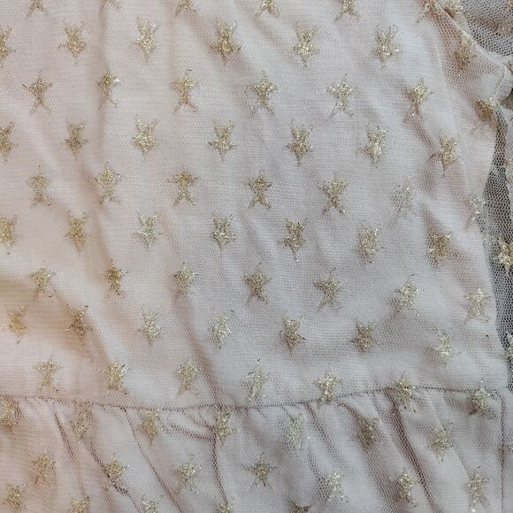 Gap shirt 2T blush tulle gold tunic shirt summer lightweight dress glitter - Picture 3 of 7